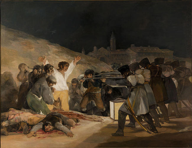 Rozstrzelanie powstanców madryckich, Francisco Goya