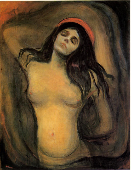 Edvard Munch Madonna opis obrazu